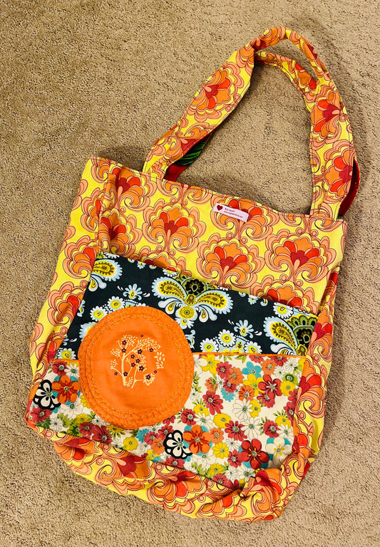 Orange Dot Tote Bag